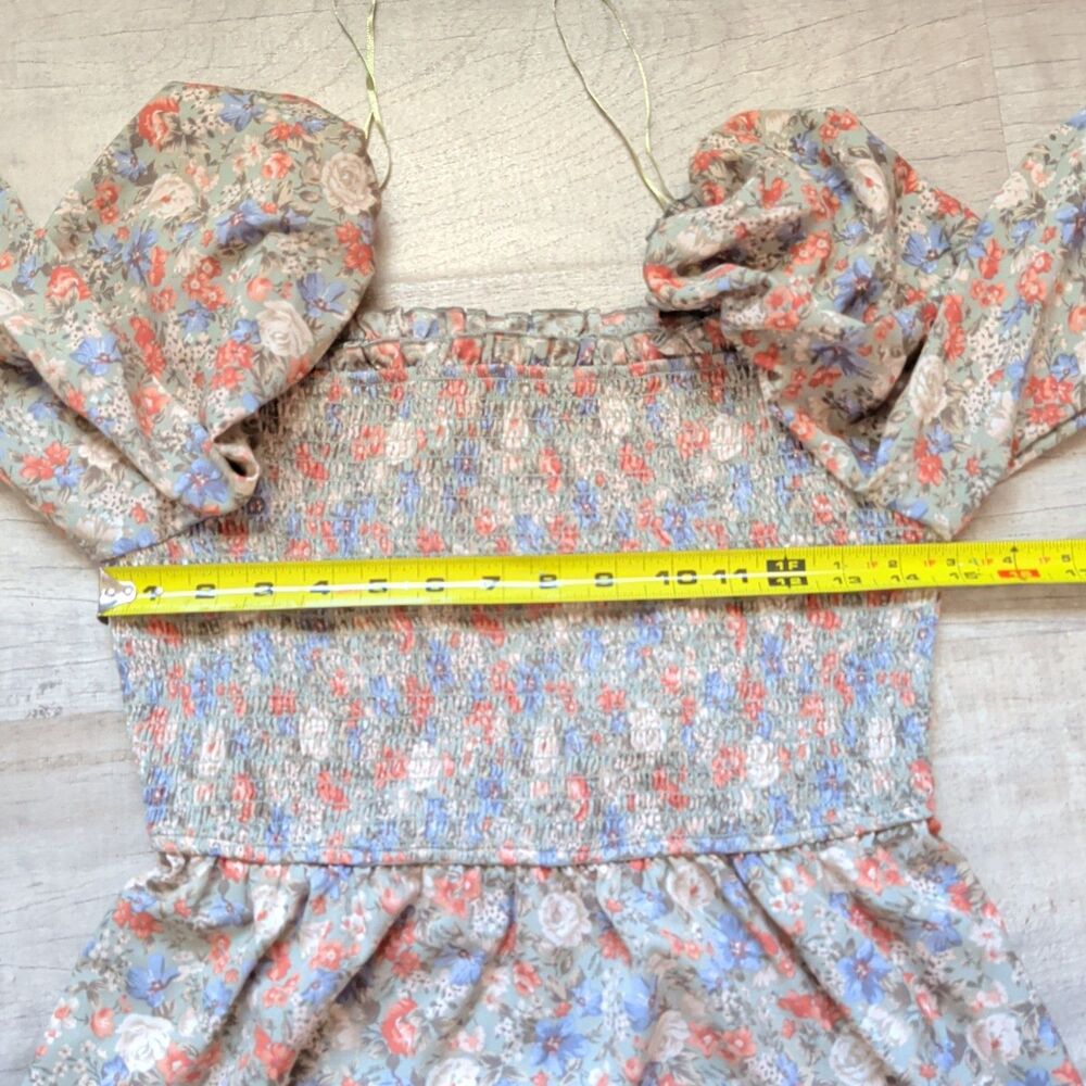 Women’s Blu Pepper Short Sleeve Floral Dress Size L - Picture 5 of 8